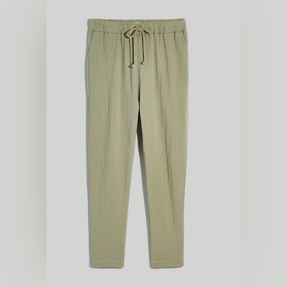 Rumpled Terry Pull On Tapered Pants